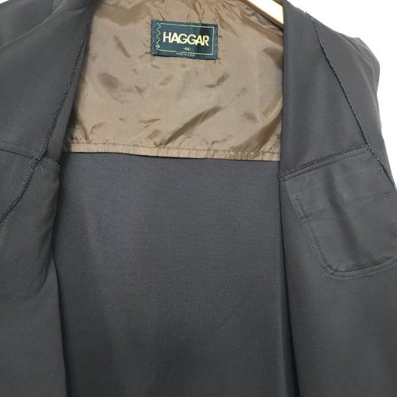 70’s Leisure Jacket Vintage Dark Brown Haggar - Picture 10 of 12